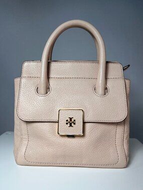 TORY BURCH Clara Mini Satchel Crossbody Made of Soft Pink Italian Leather